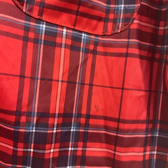 Garage Red Plaid Crop Pajama Top - Picture 5 of 5